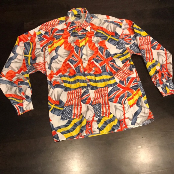 Versace Rare Vintage Flag Shirt - Picture 1 of 5